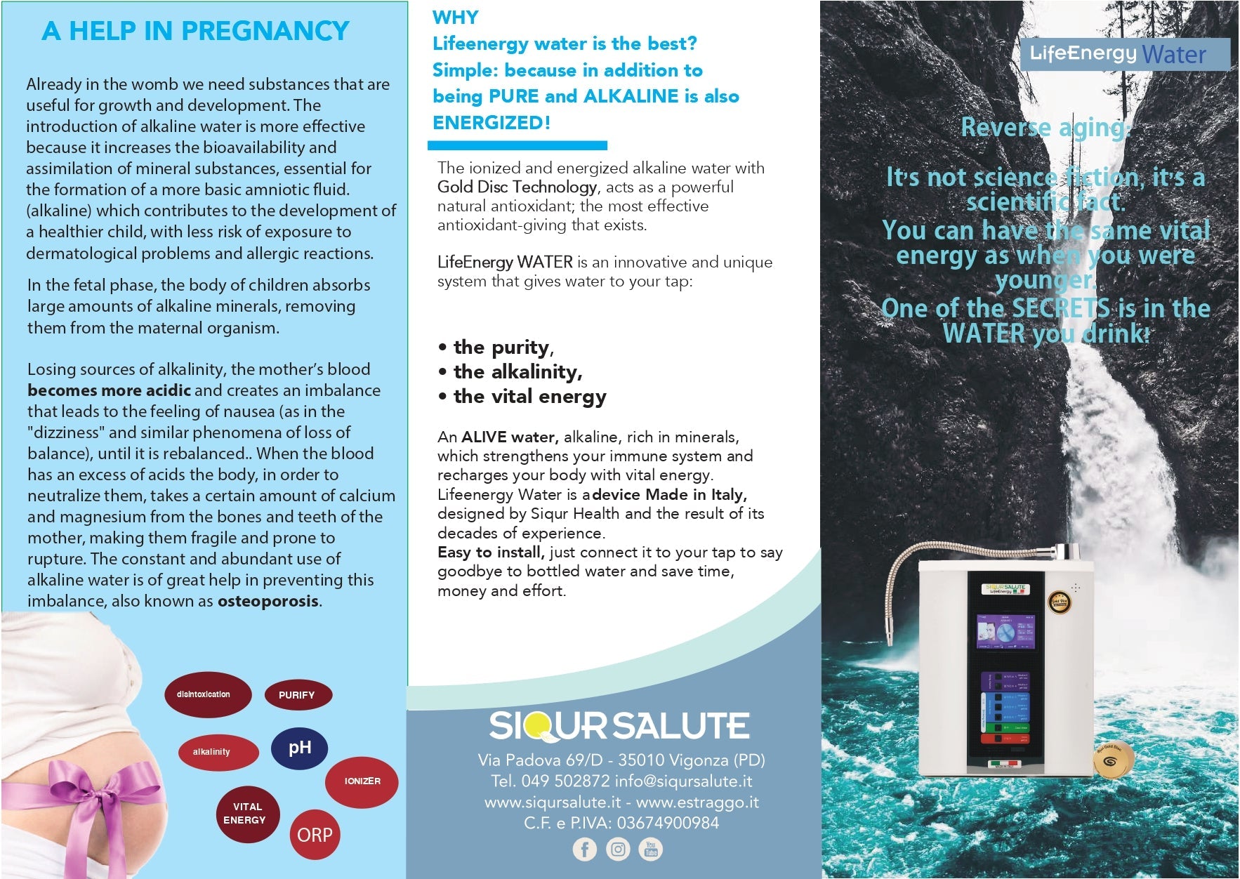 Purifier&Ionizer of water LifeEnergy WATER - tutto per te