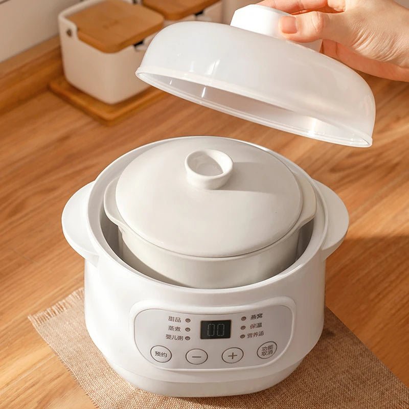 200W Electric Slow Cooker Food Steamer Stew Cup Multicooker Ceramic Pot Cubilose Stew Pregnant Tonic Baby Supplement Food Warmer - tutto per te