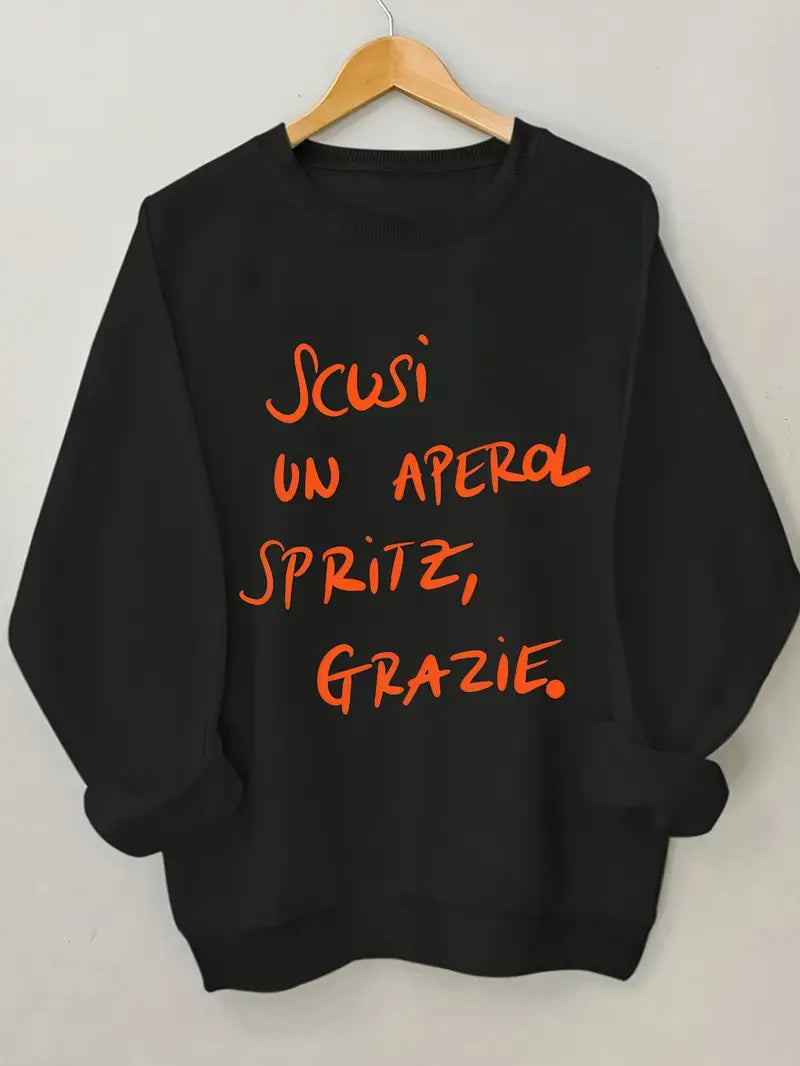 Felpa casual girocollo Aperol Spritz
