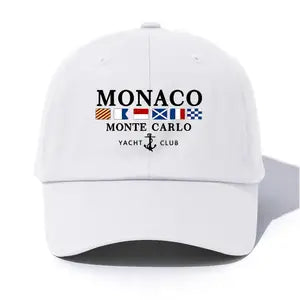 Cappellino da Baseball Uomo con Stampa Monaco Yacht Club, Classico e alla Moda Casual