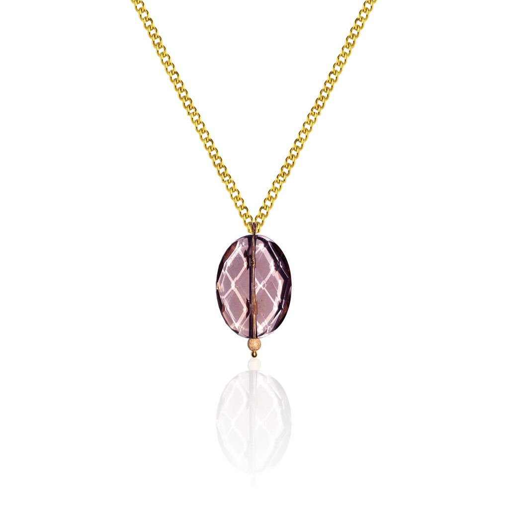 Limited Edition Smoky quartz and 9k yellow gold necklace | by nlanlaVictory-0