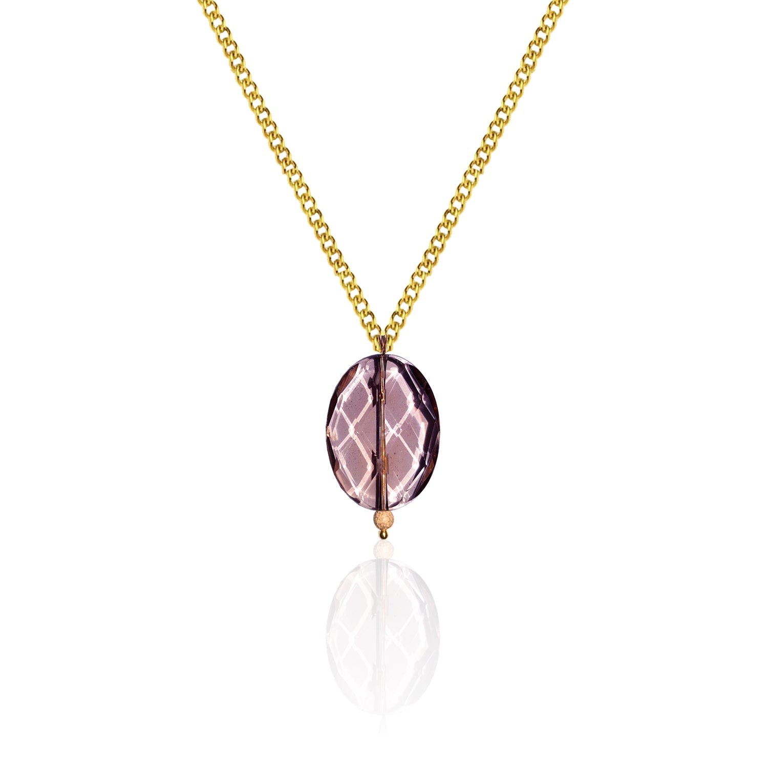 Limited Edition Smoky quartz and 9k yellow gold necklace | by nlanlaVictory-0