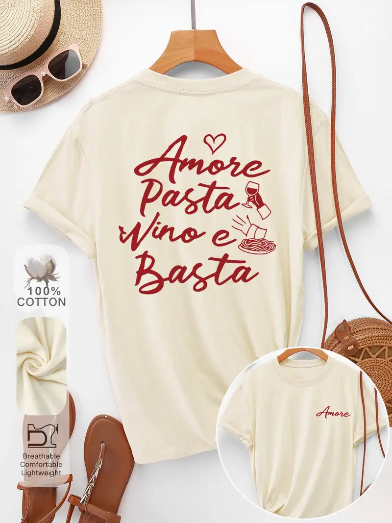 Maglietta Donna "Amore Pasta Vino e Basta"