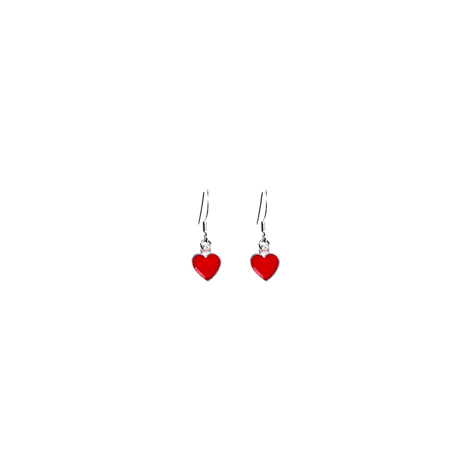 Classic Red Hearts Earrings, Playing Cards inspired Queen of Hearts | by lovedbynlanla - tutto per te