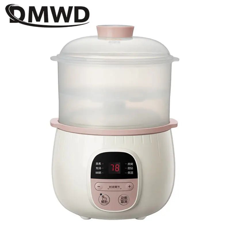 Multifunction Slow Cooker Baby Porridge Soup Bird's Nest Stew Pot Automatic Cooking machine Electric Food Steamer Ceramic liner - tutto per te