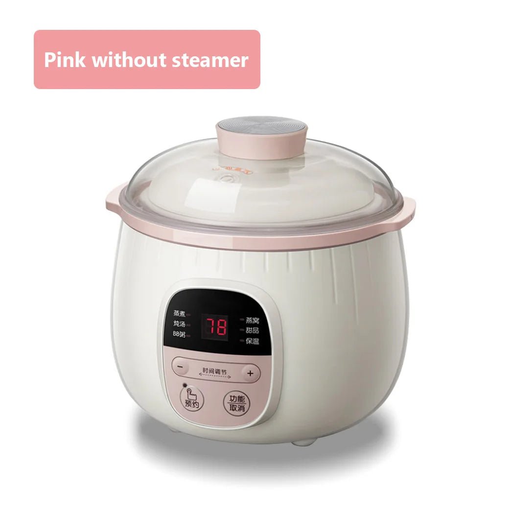 Multifunction Slow Cooker Baby Porridge Soup Bird's Nest Stew Pot Automatic Cooking machine Electric Food Steamer Ceramic liner - tutto per te