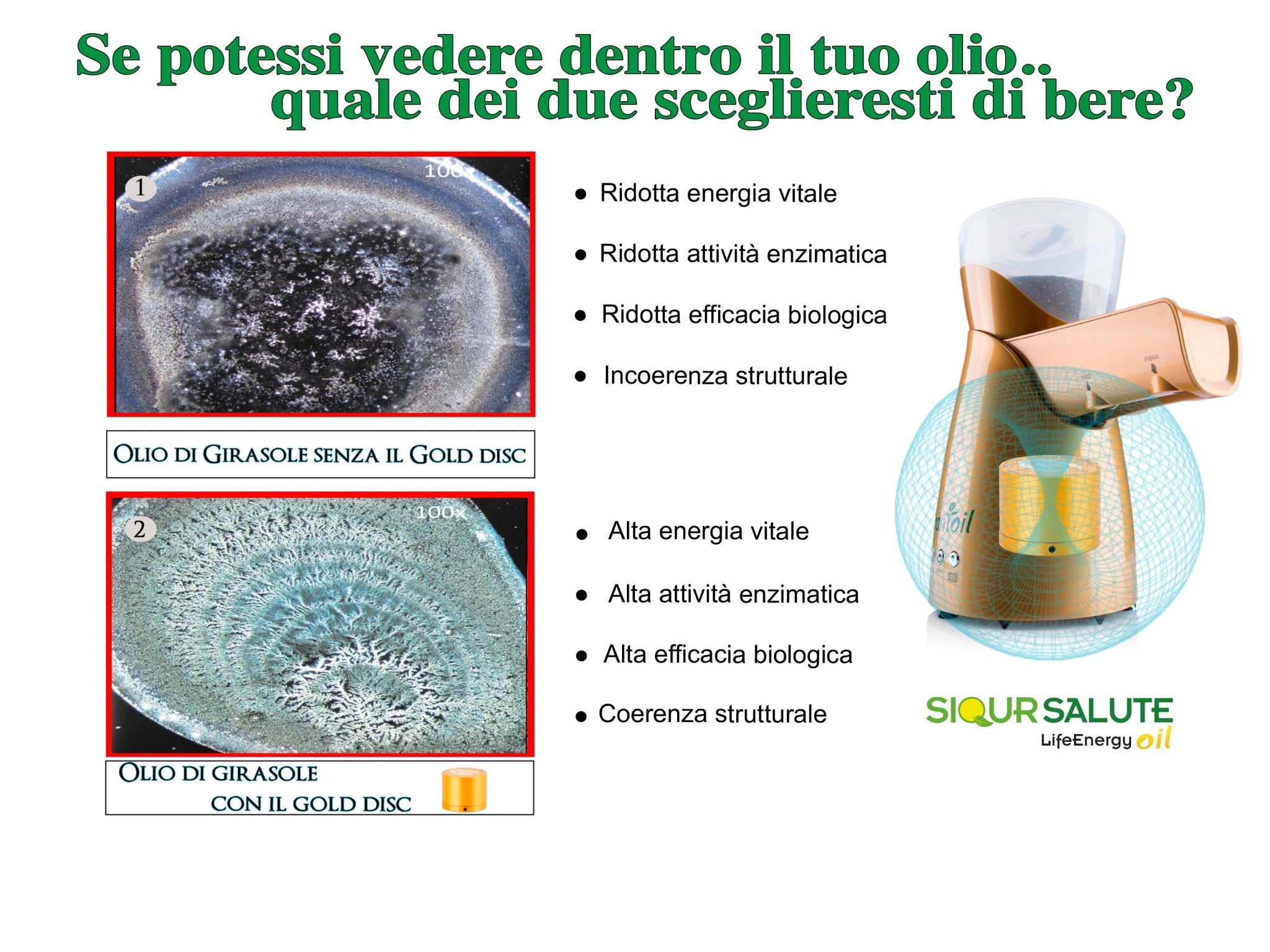 Oil mill LifeEnergy OIL - tutto per te