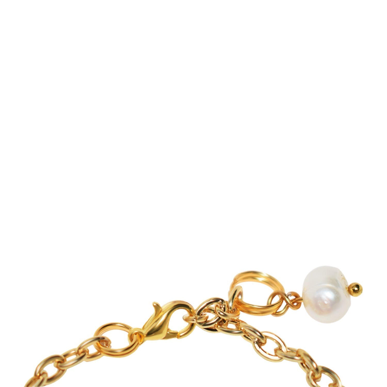 Pearl adjustable bracelet or anklet on gold plated chain | by Ifemi Jewels - tutto per te